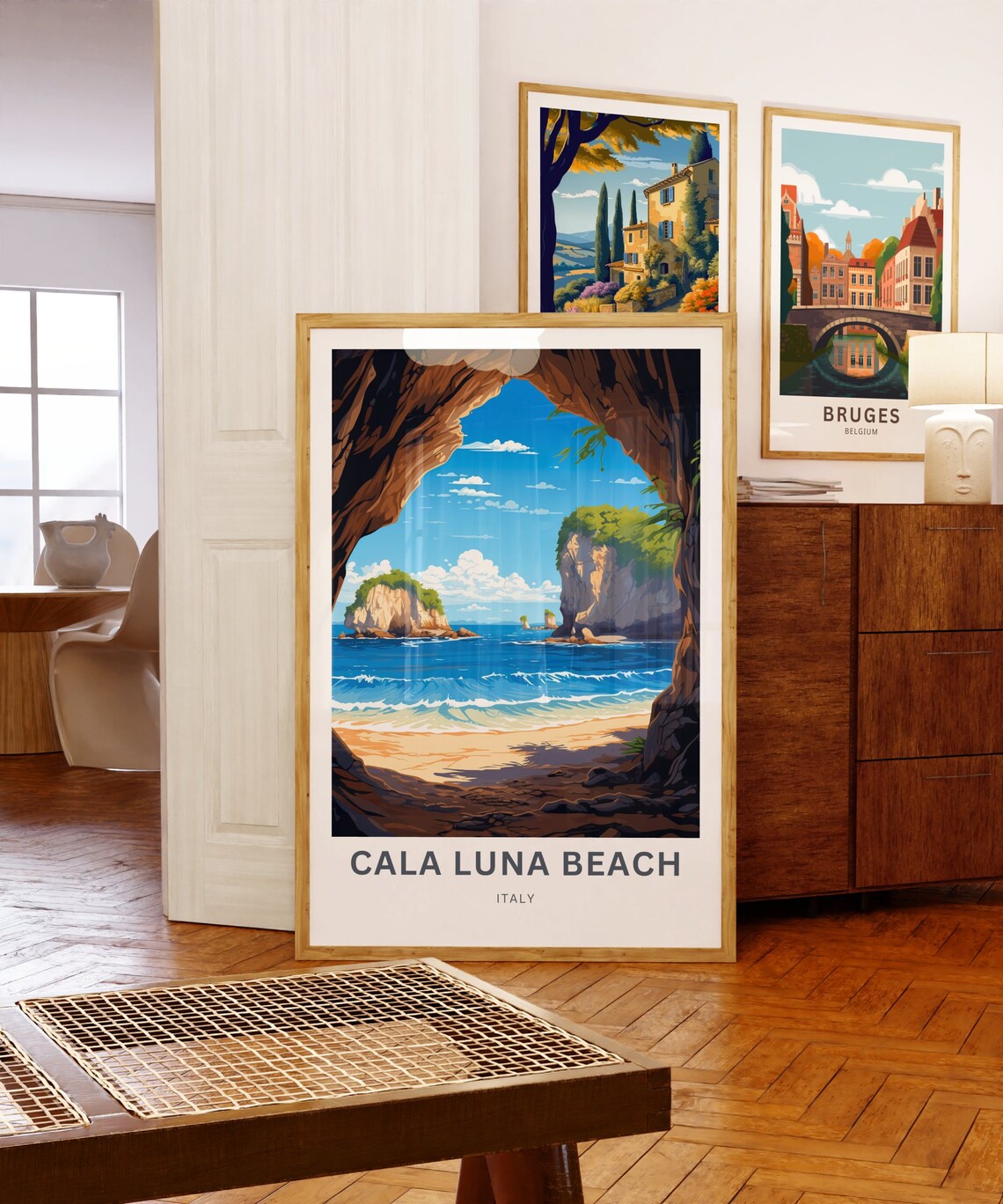 Cala Luna Beach Italy Sea Cave View Italian Coastal Travel Poster - Image 5