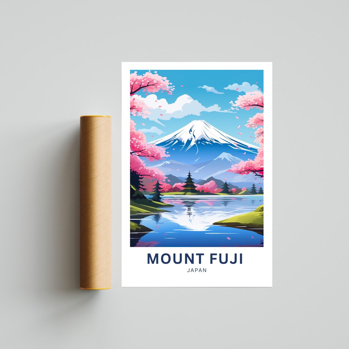 Personalized Mount Fuji Travel Poster, Japan Wall Art - Image 4