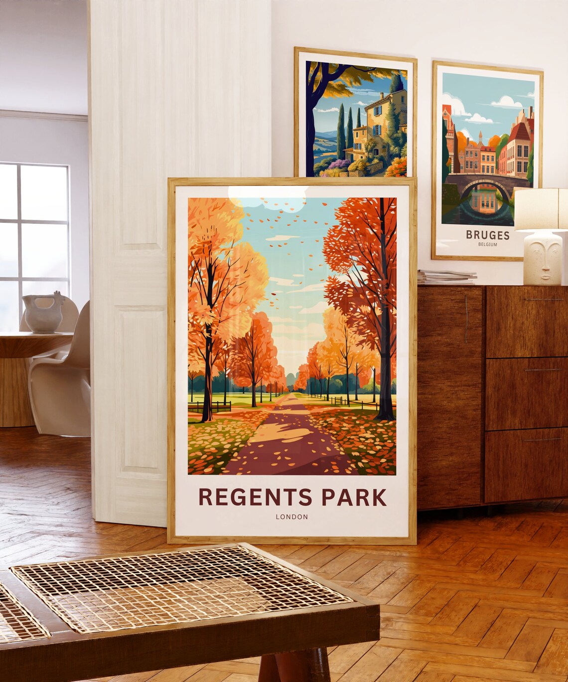 Regents Park London Garden Fountain Personalized Travel Poster - Image 5