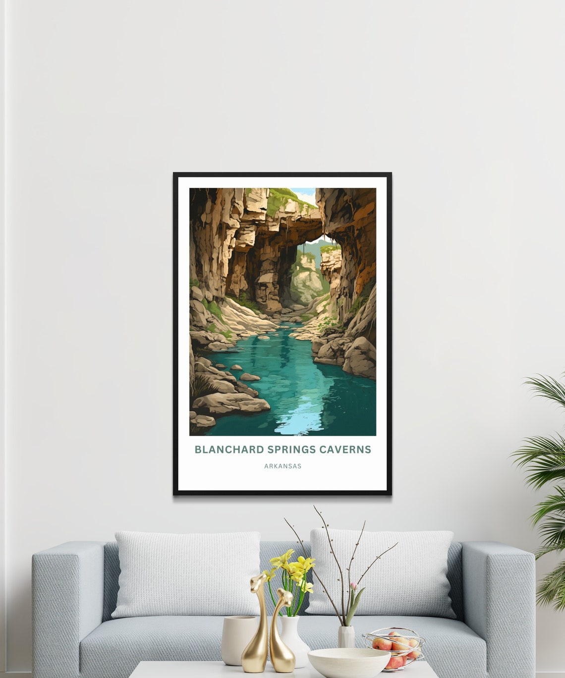 Personalized Blanchard Springs Caverns Arkansas River Arch Poster - Image 3