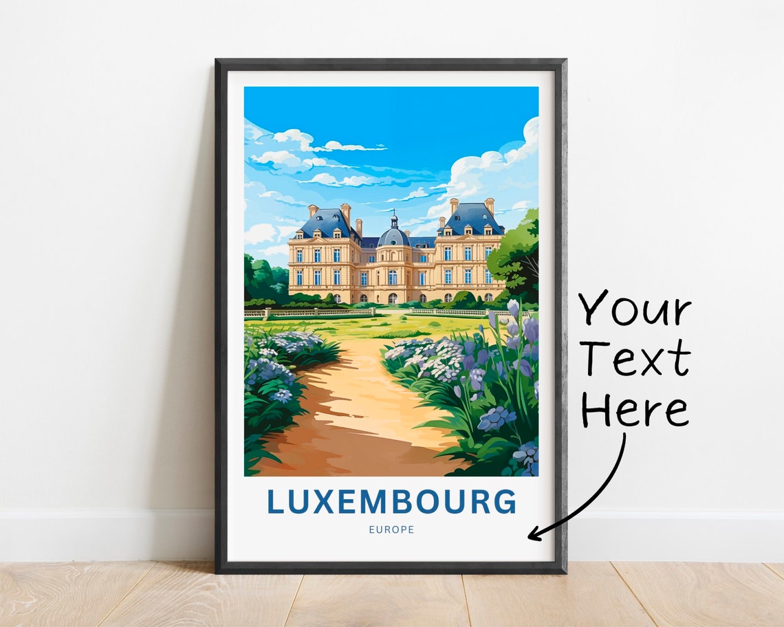 Personalized Luxembourg Europe Grand Palace Garden Path Poster