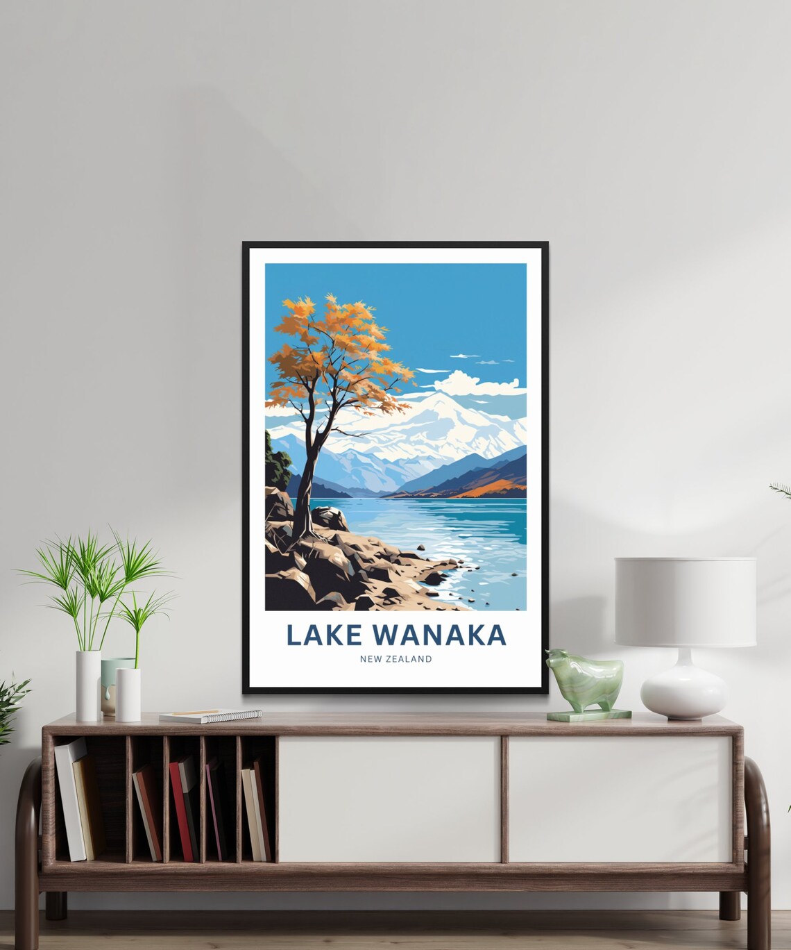 Wanaka Travel Poster, New Zealand Wall Art Print - Image 2