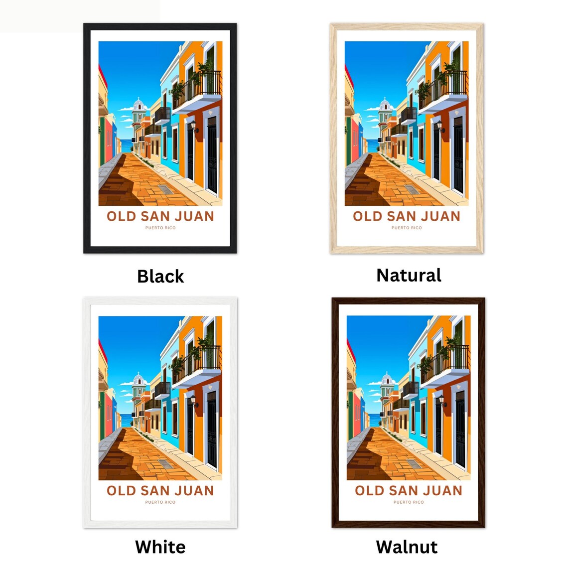 Old San Juan Travel Poster, Puerto Rico Wall Art - Image 2