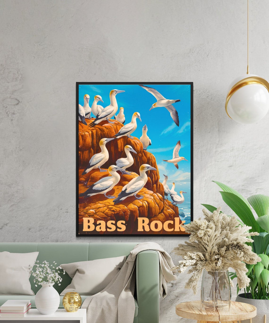 Bass Rock Scotland Gannet Colony Cliffs Vintage Travel Poster - Image 3