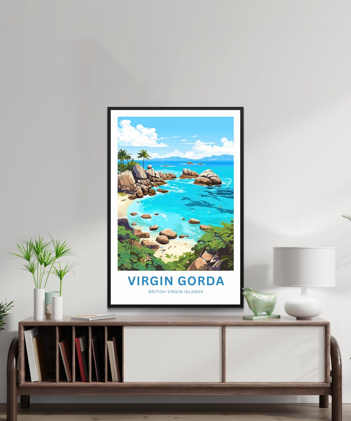 Virgin Gorda British Virgin Islands Rocky Cove Beach Paradise Poster - Image 2