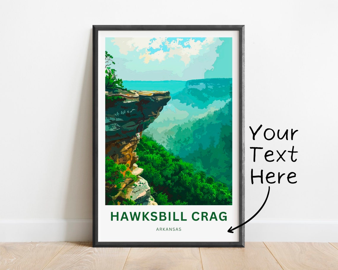 Personalized Hawksbill Crag Arkansas Green Valley Overlook Poster