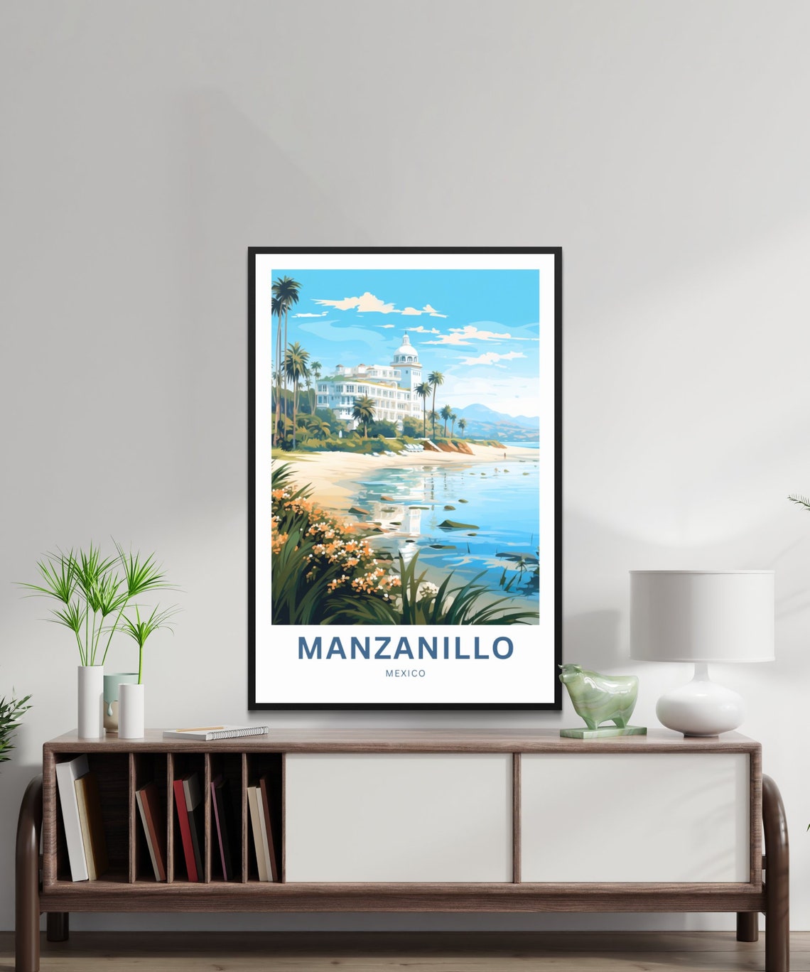 Personalized Manzanillo Travel Print Manzanillo Poster Mexico Wall Art Framed Present Gift Mexico Present - Image 2