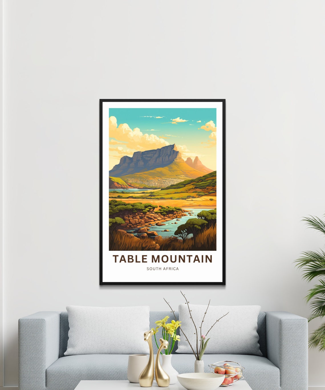 Personalized Table Mountain South Africa Custom Travel Poster - Image 3