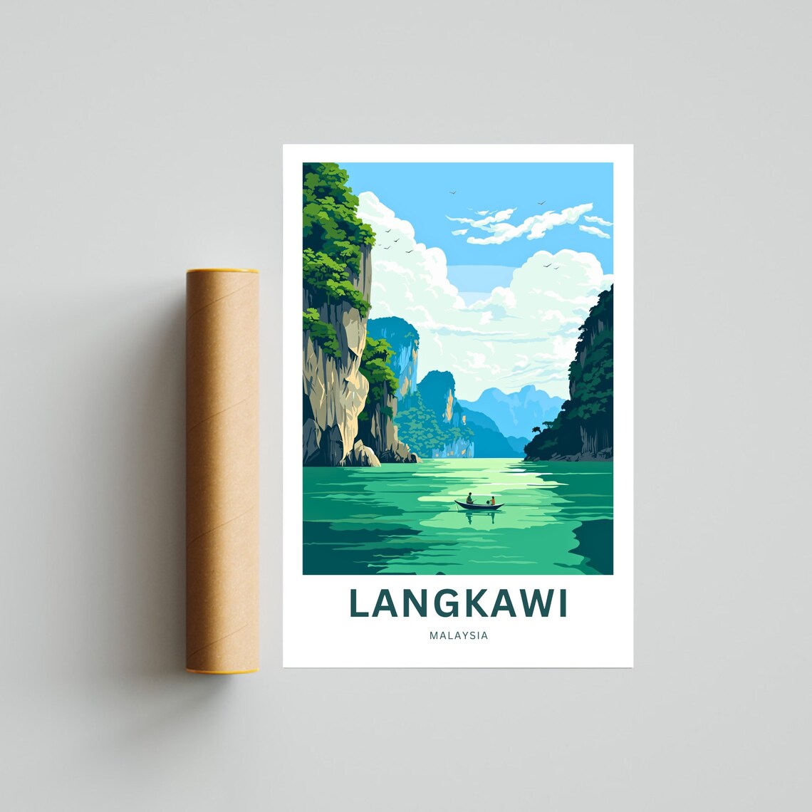 Personalized Langkawi Travel Poster, Malaysia Wall Art - Image 4