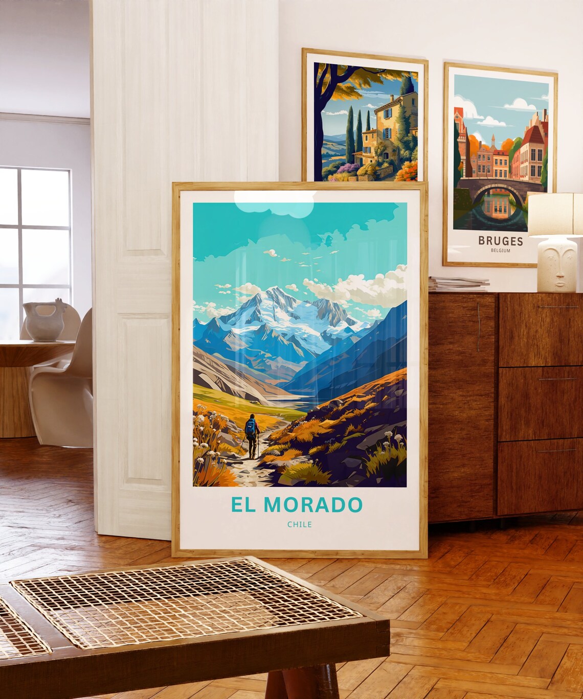 El Morado Chile Solo Hiker Golden Valley Andes Travel Poster - Image 5