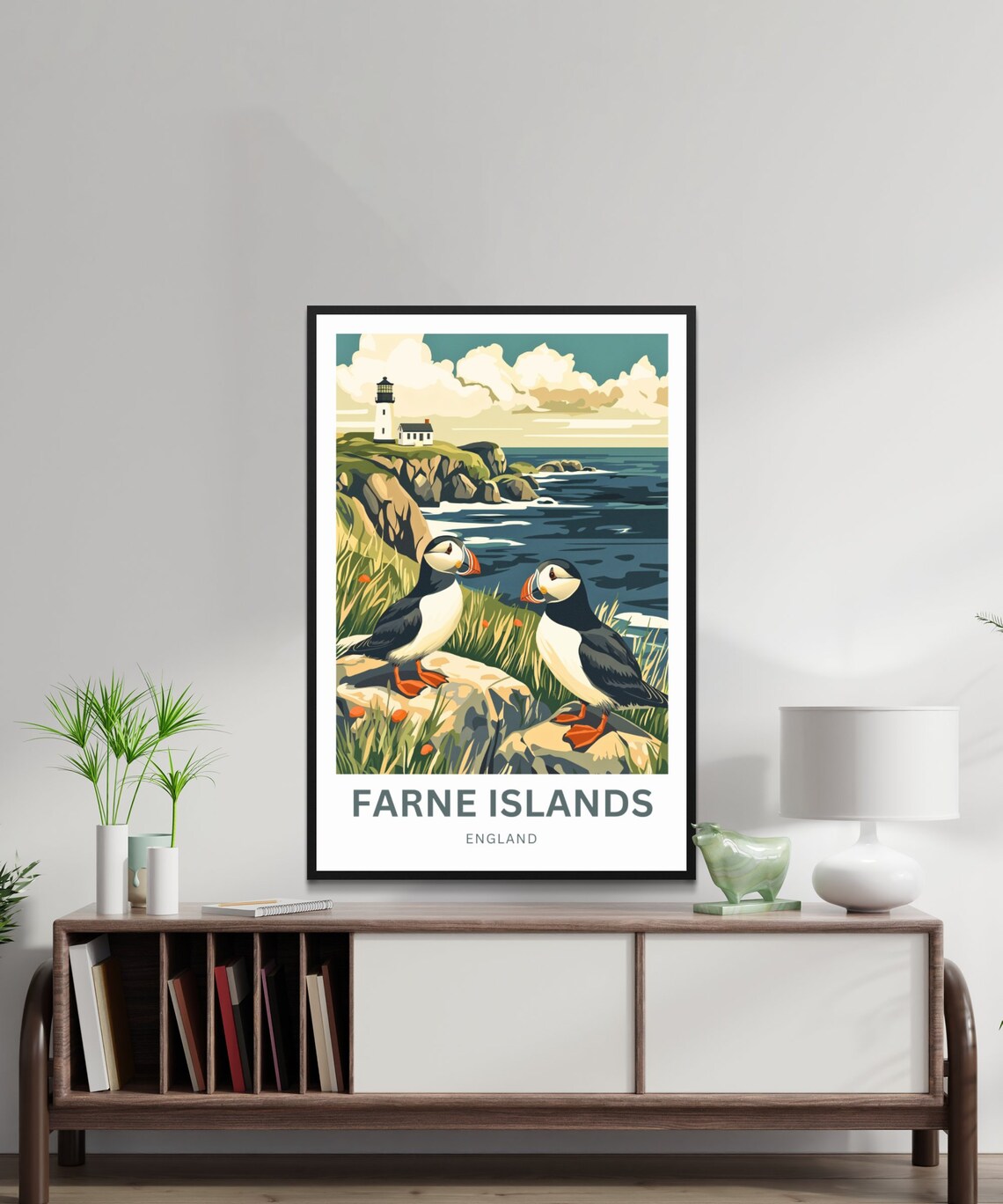Personalized Farne Islands Travel Poster, Northumberland - Image 2