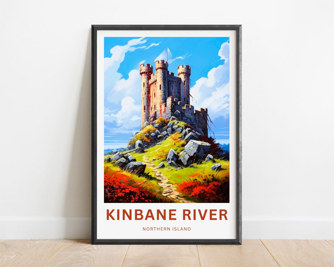 Kinbane River Northern Ireland Castle Keep Headland View Poster