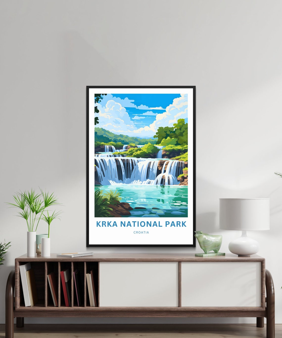 Krka National Park Croatia Cascading Waterfalls Travel Poster Gift Art - Image 2