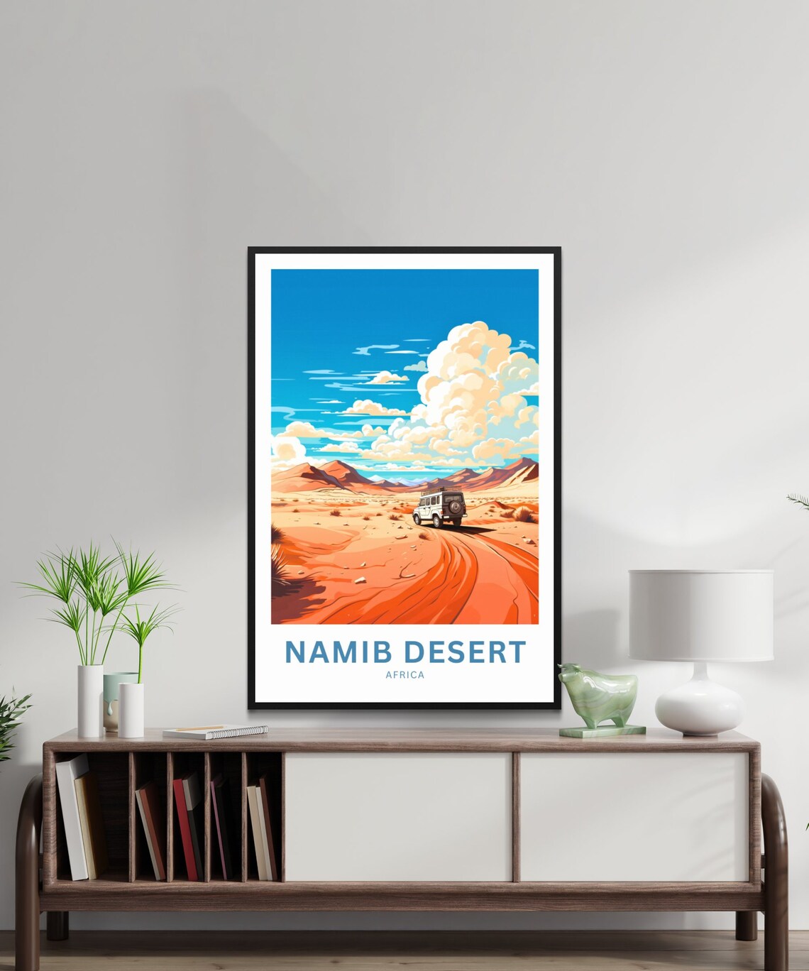Namib Desert Africa Safari Jeep Red Dunes Adventure Travel Poster - Image 2