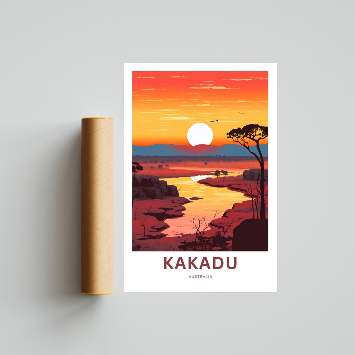 Kakadu National Park Sunset River Custom Travel Poster Australia - Image 4