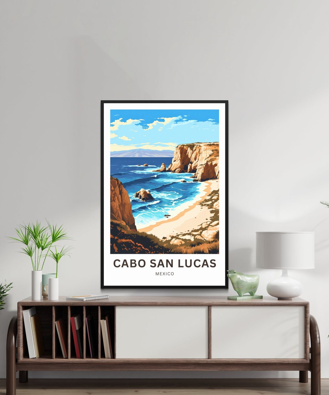 Cabo San Lucas Travel Print Cabo San Lucas Poster Mexico Wall Art Framed Present Gift Baja California Peninsula Present - Image 4