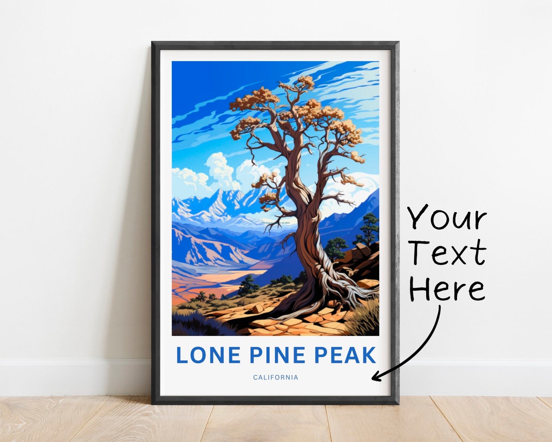 Personalized Lone Pine Peak California Juniper Mountain Poster