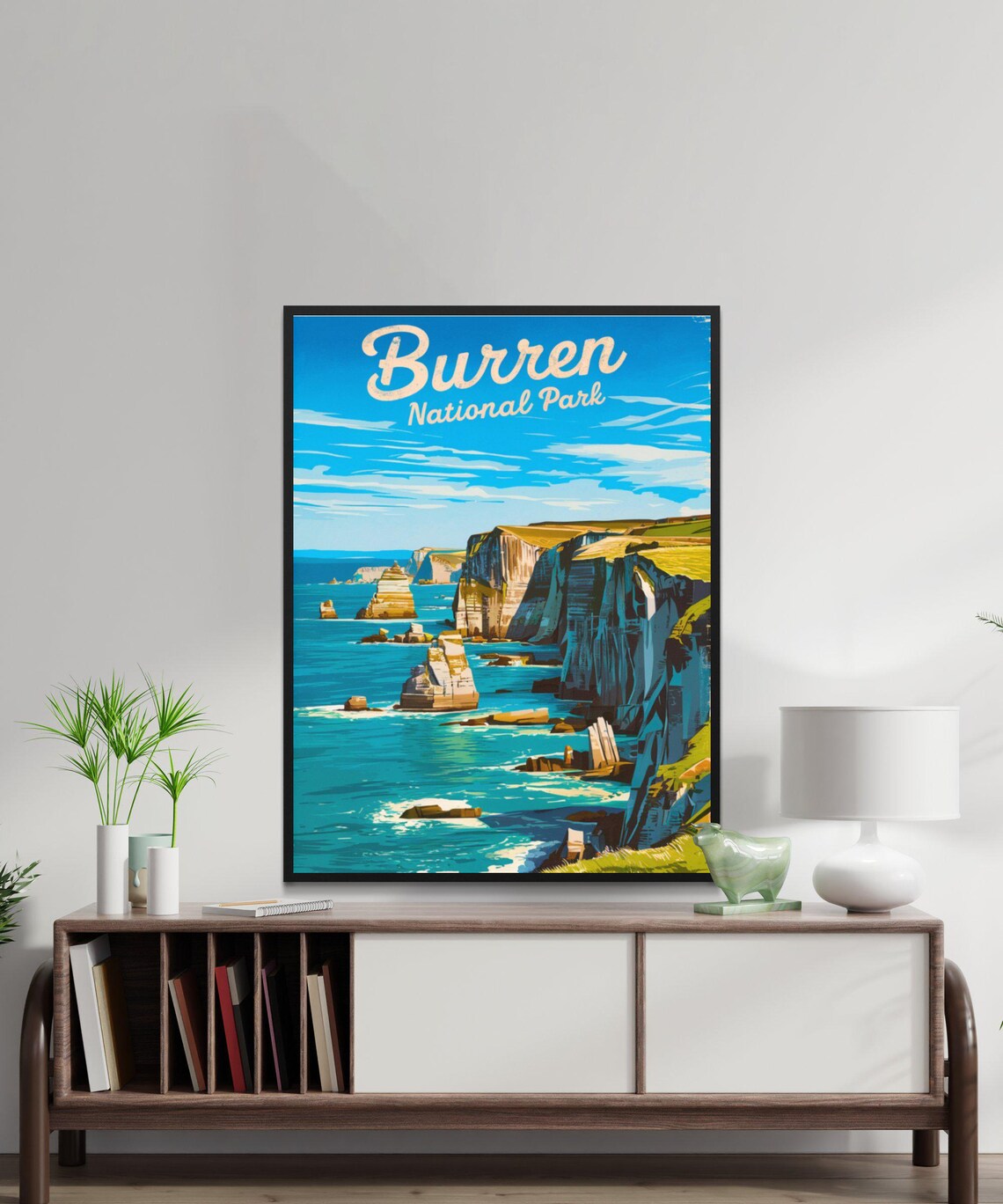 Burren National Park Ireland Sea Cliffs Coastal Vintage Travel Poster - Image 2