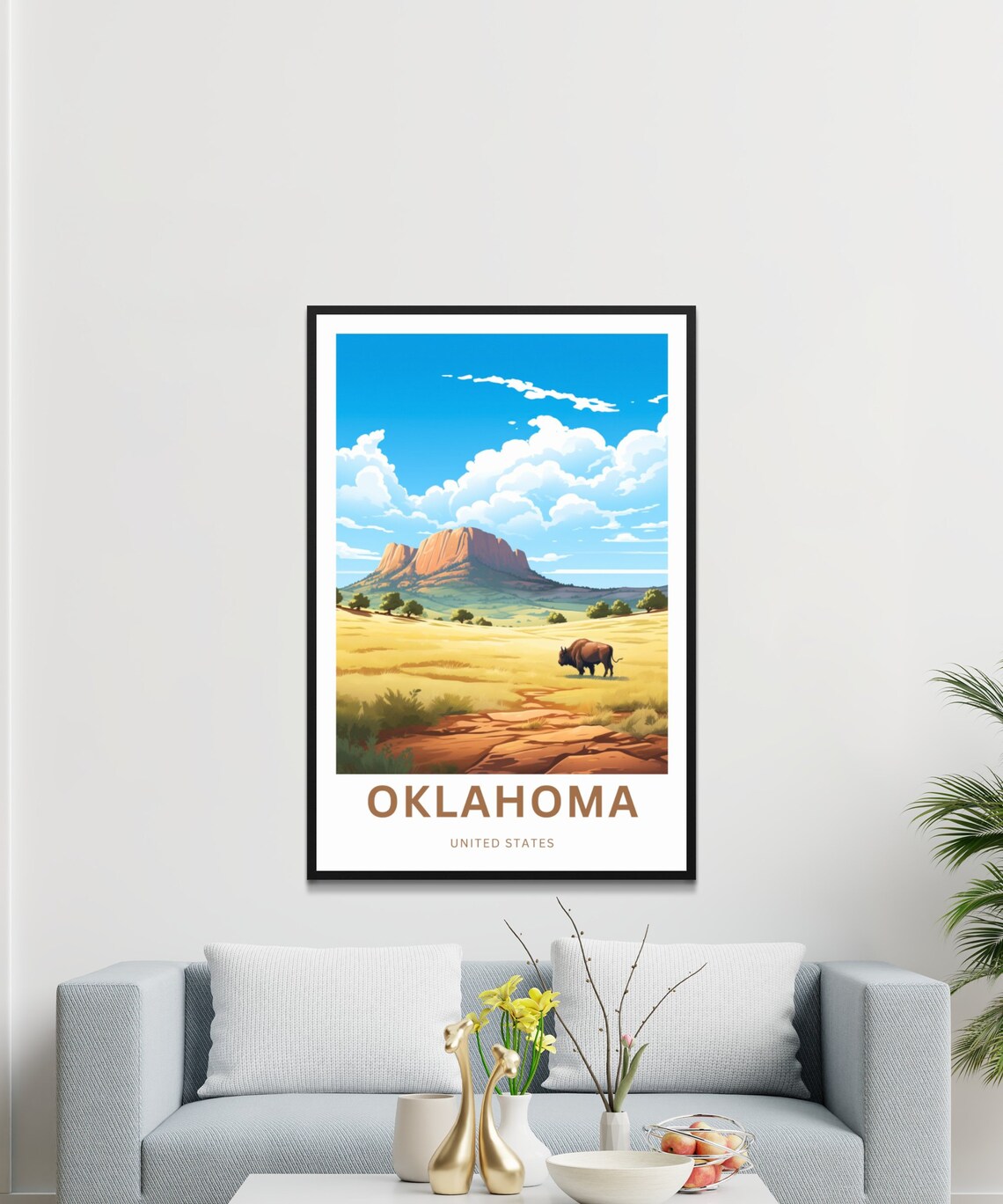 Oklahoma Travel Poster, United States Wall Art - Image 3