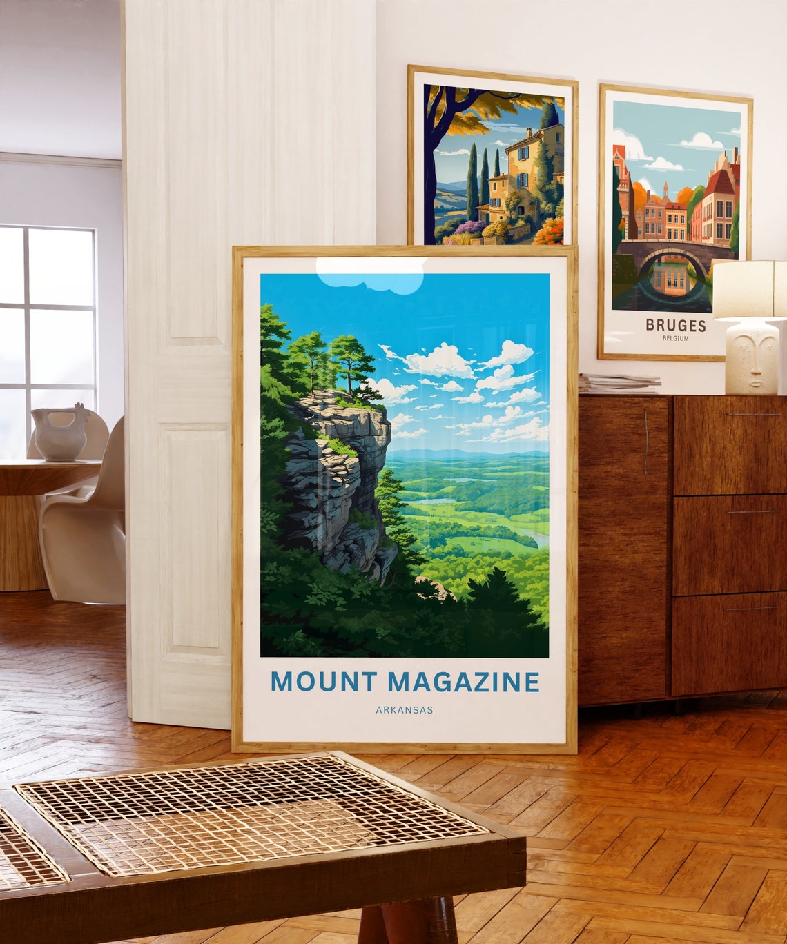 Mount Magazine Arkansas Cliff Overlook Green Valley Travel Poster - Image 5