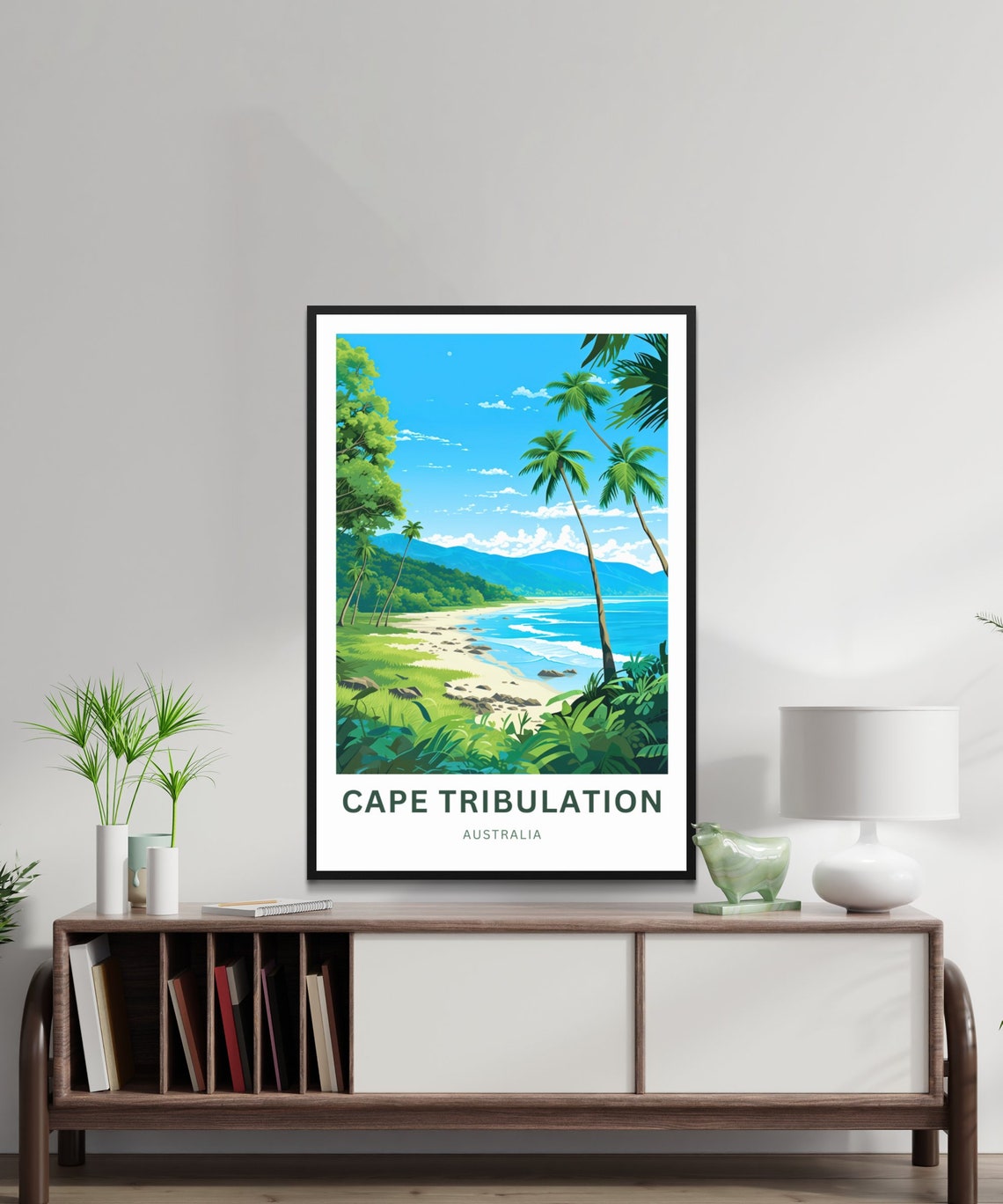 Cape Tribulation Australia Turquoise Ocean Beach Vintage Travel Poster - Image 3