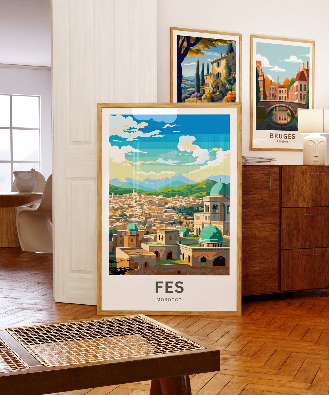 Personalized Fes Travel Print Fes Poster Morocco Wall Art Framed Present Gift Morocco Present - Image 5