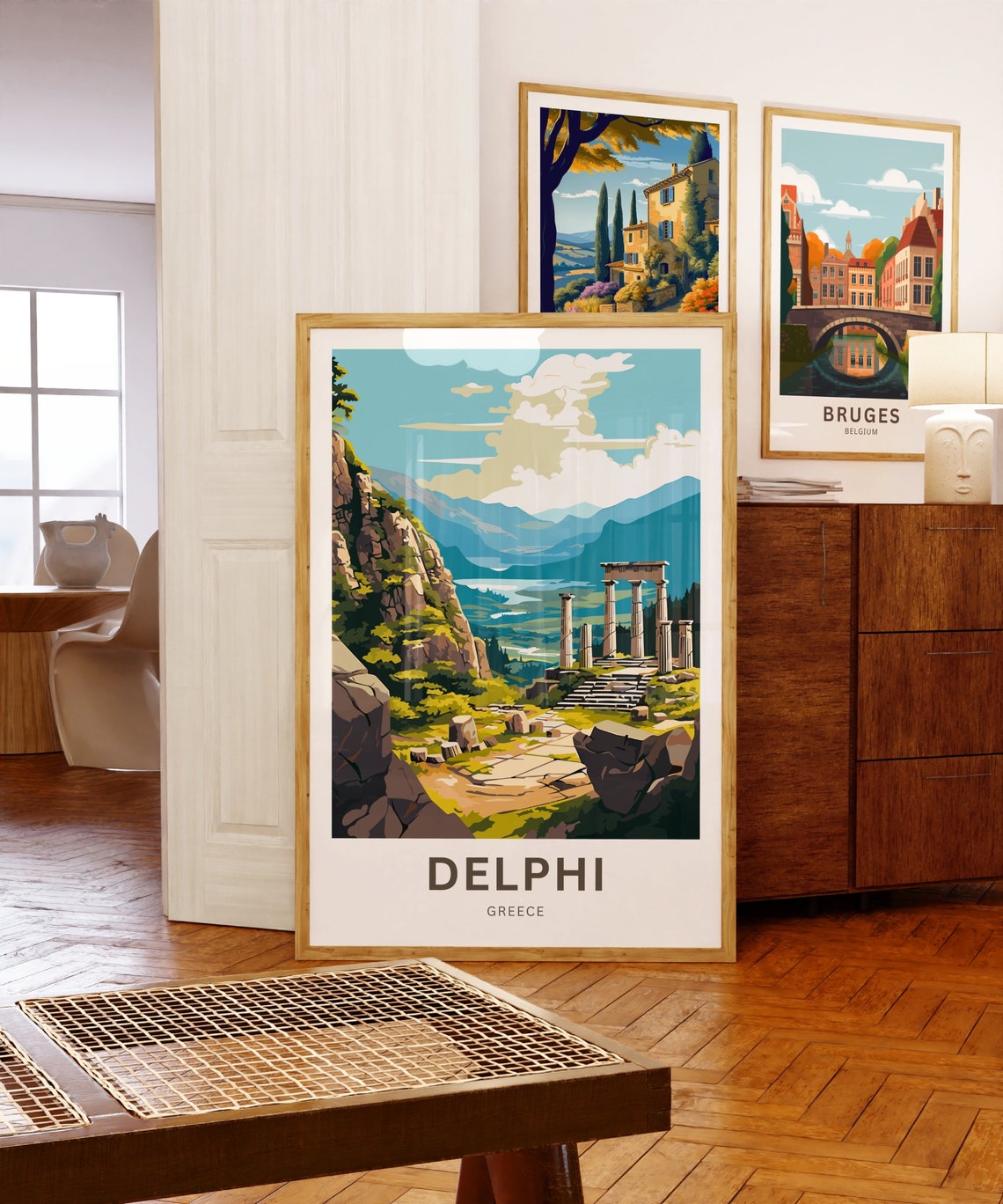 Delphi Greece Ancient Temple Ruins Personalized Travel Poster - Image 5