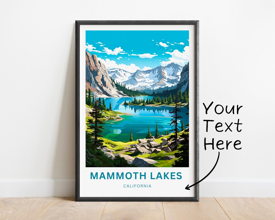 Mammoth Lakes California Alpine Lake Peaks Personalized Poster