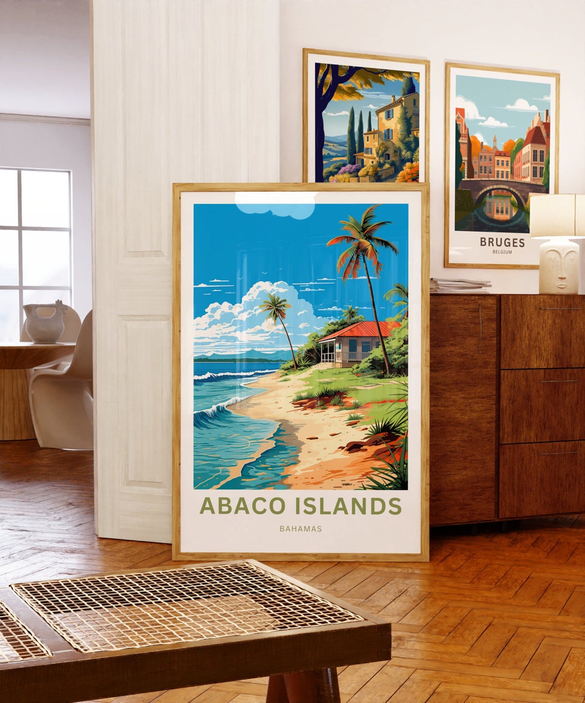 Abaco Islands Bahamas Customizable Beach Scene Travel Wall Art - Image 5