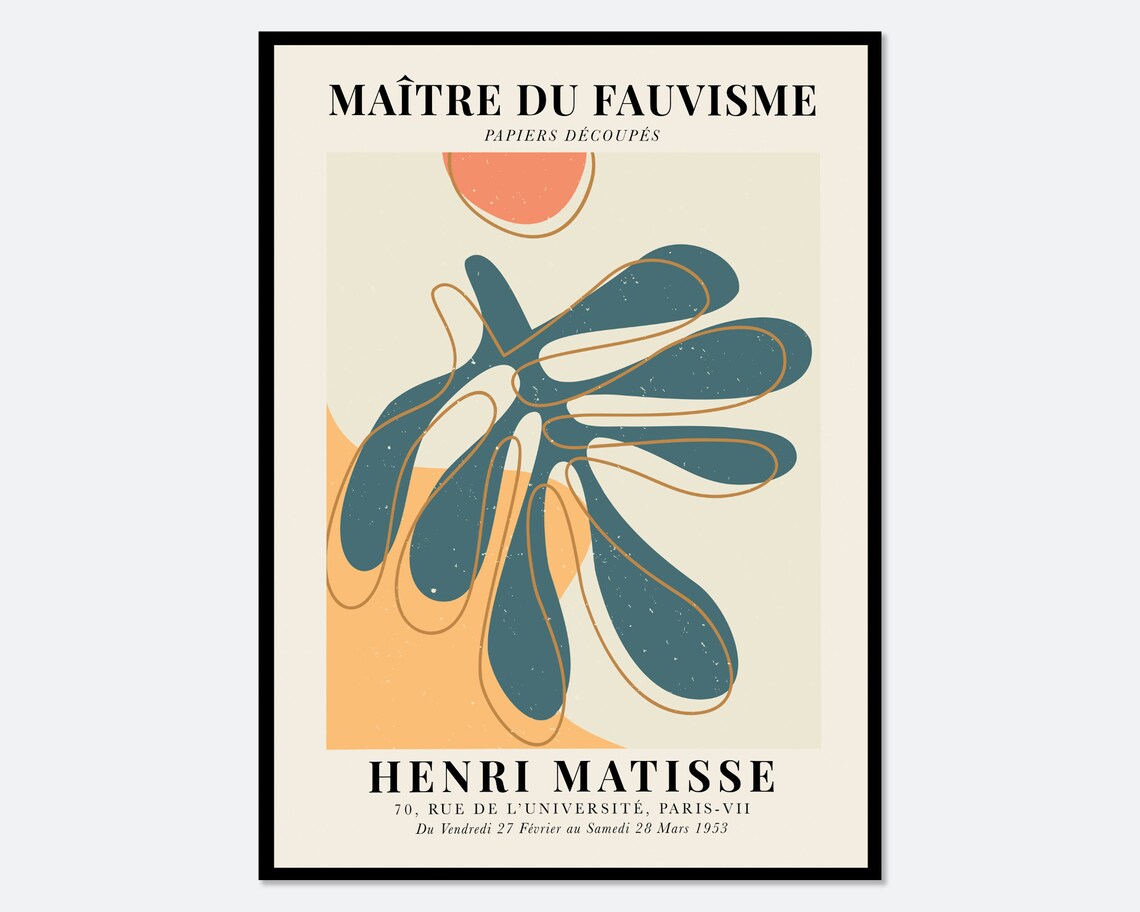 Matisse Cut Outs Vintage Art Print, Botanical Papiers Decoupes