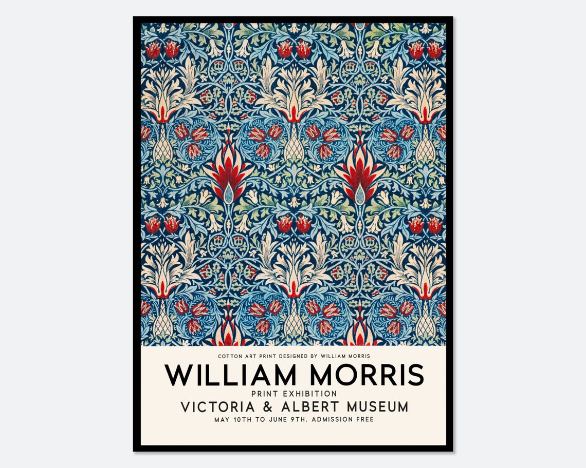 William Morris Snakeshead Victoria Albert Museum Exhibition Poster