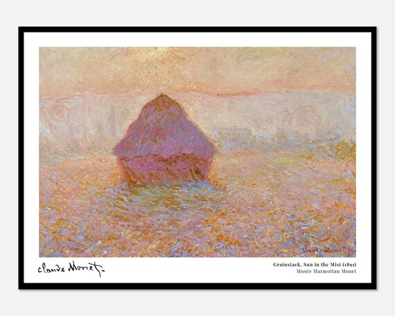 Claude Monet Grainstack Sun in the Mist 1891 Museum Exhibition Poster