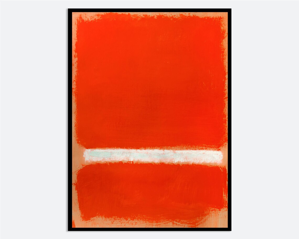 Mark Rothko Untitled 1969 Orange Blocks Abstract Colorfield Poster