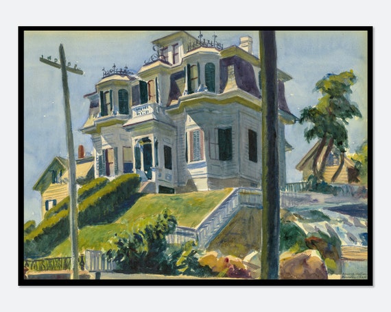 Edward Hopper Art Print Edward Hopper Poster Haskells House Painting Vintage Poster Museum Exhibition Poster Famous Painting Eh03