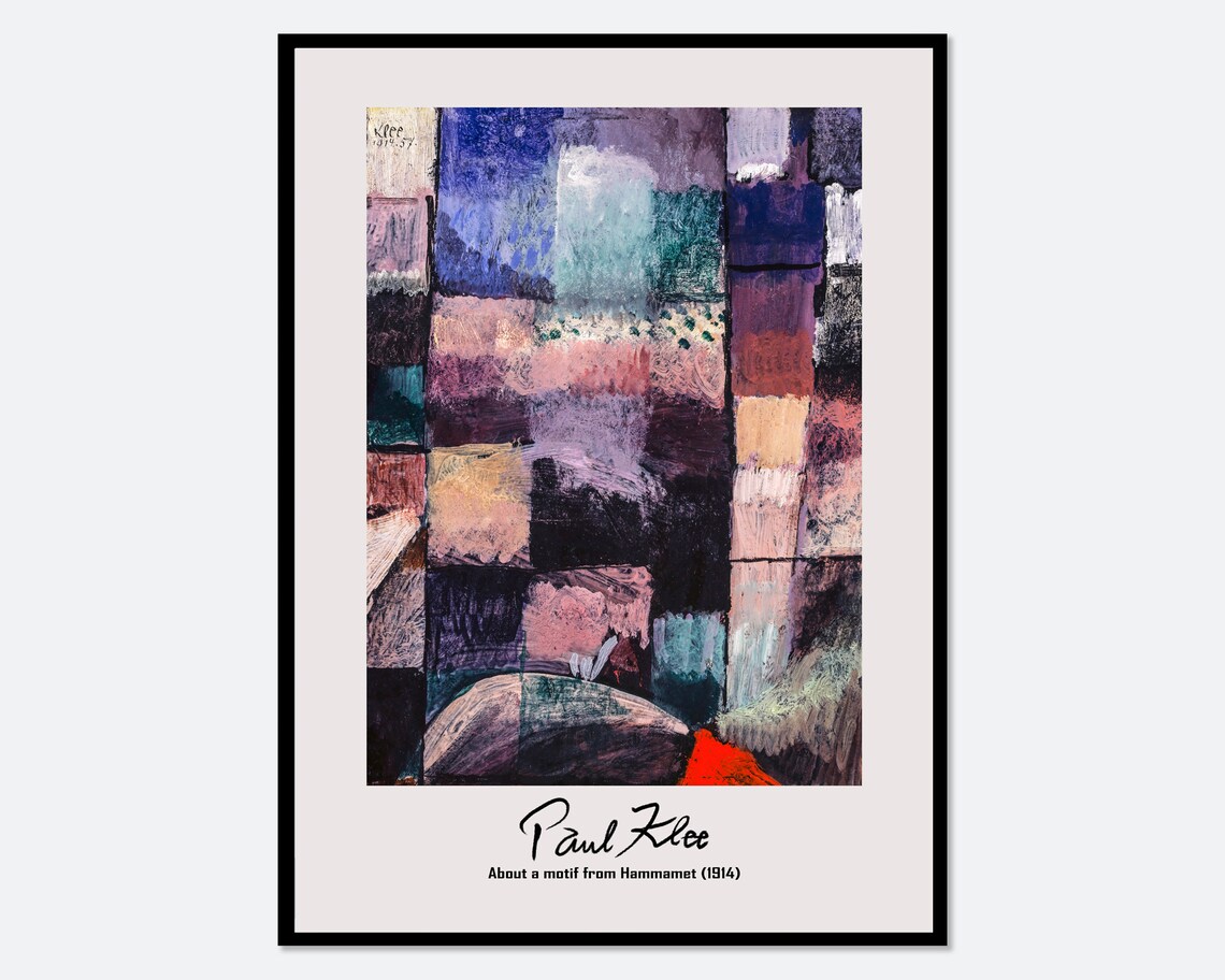 Paul Klee About a Motif from Hammamet 1914 Abstract Mosaic Art Poster