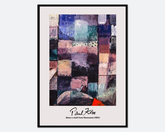 Paul Klee About A Motif From Hammamet 1914 Vintage Poster Art Print Paul Klee Print Paul Klee Painting Museum Exhibition Poster Pk12