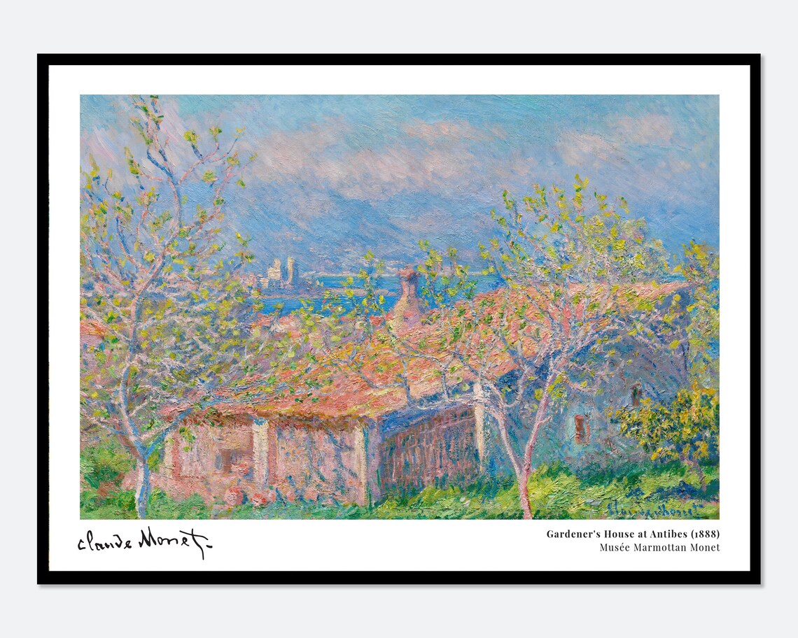 Claude Monet Gardeners House at Antibes 1888 Museum Exhibition Print