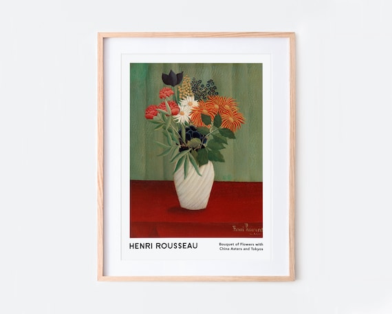 Henri Rousseau Bouquet Flowers China Asters Still Life Poster