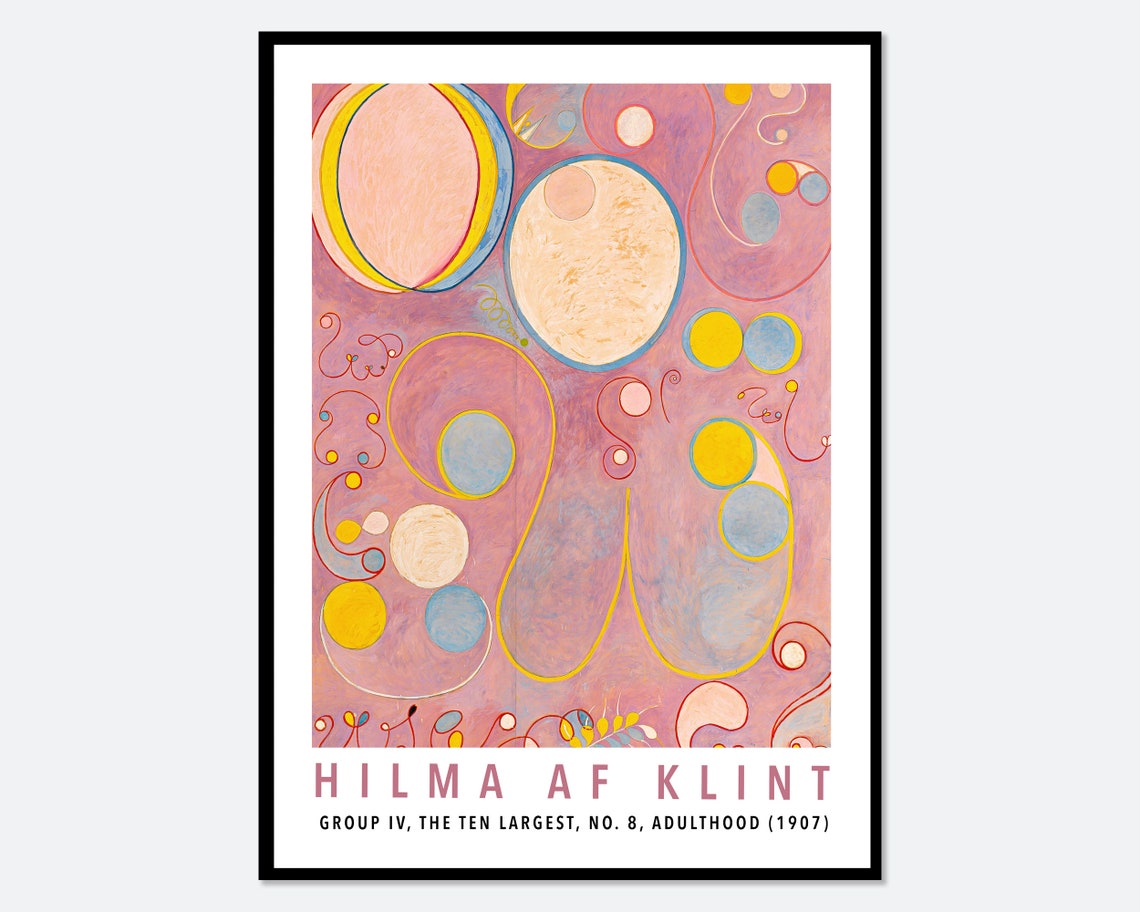 Hilma af Klint The Ten Largest No 8 Adulthood 1907 Abstract Art Poster