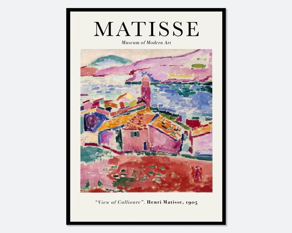 Henri Matisse View Of Collioure 1905 Vintage Poster Art Print Matisse Print Matisse Painting Colorful Art Museum Exhibition Poster M132