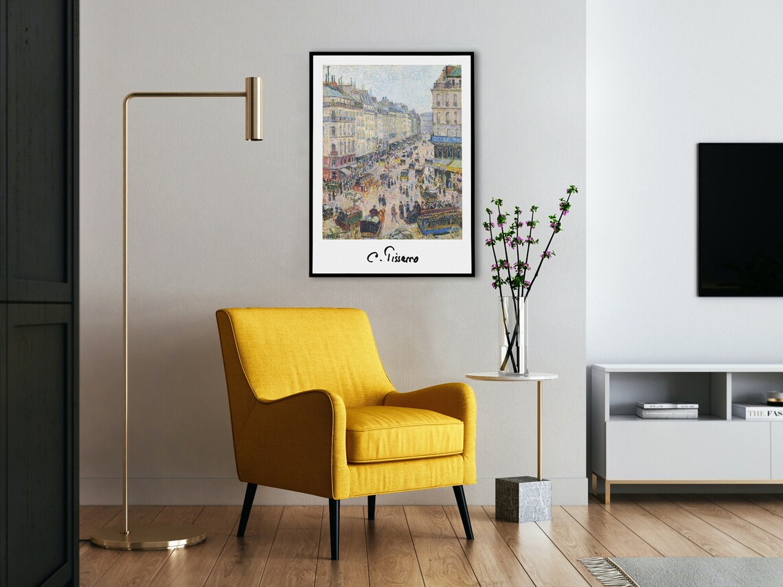 Camille Pissarro Busy Paris Street Scene With Carriages Poster - Image 3
