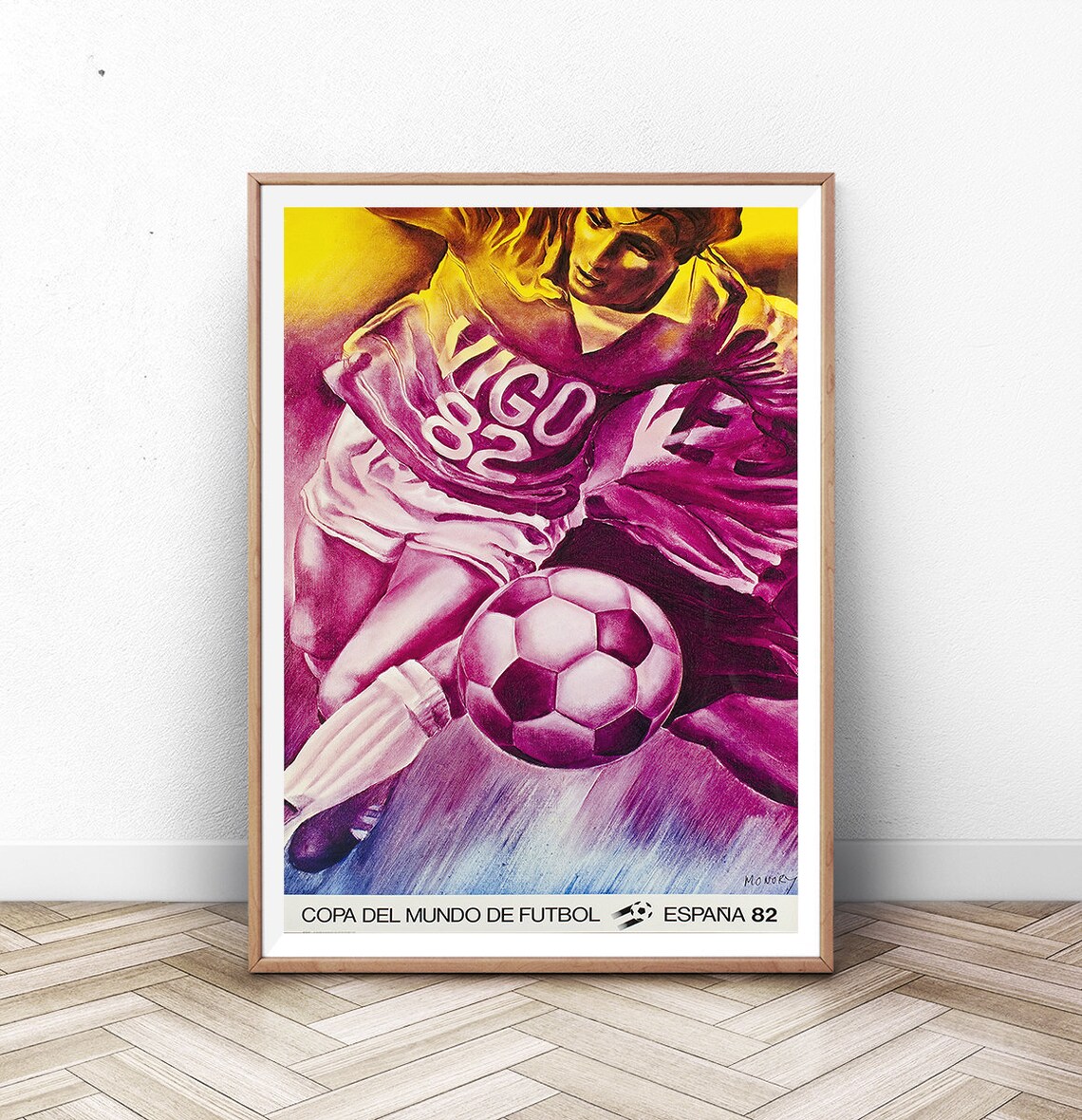 Vigo 82 Espana World Cup Football Soccer Vintage Sports Poster