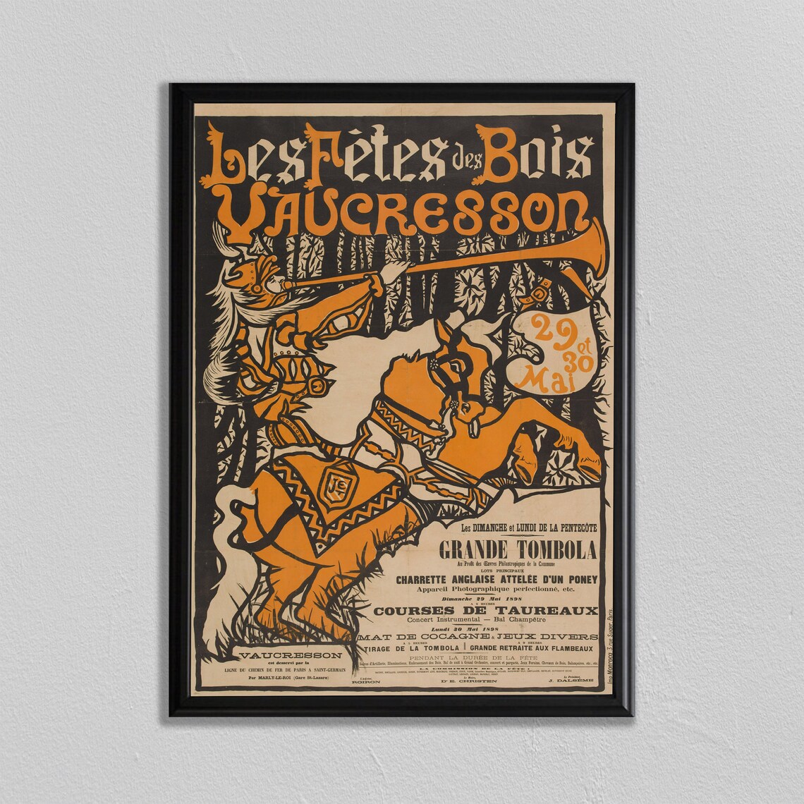 Knights Of Templar Medieval Paris Travel Poster