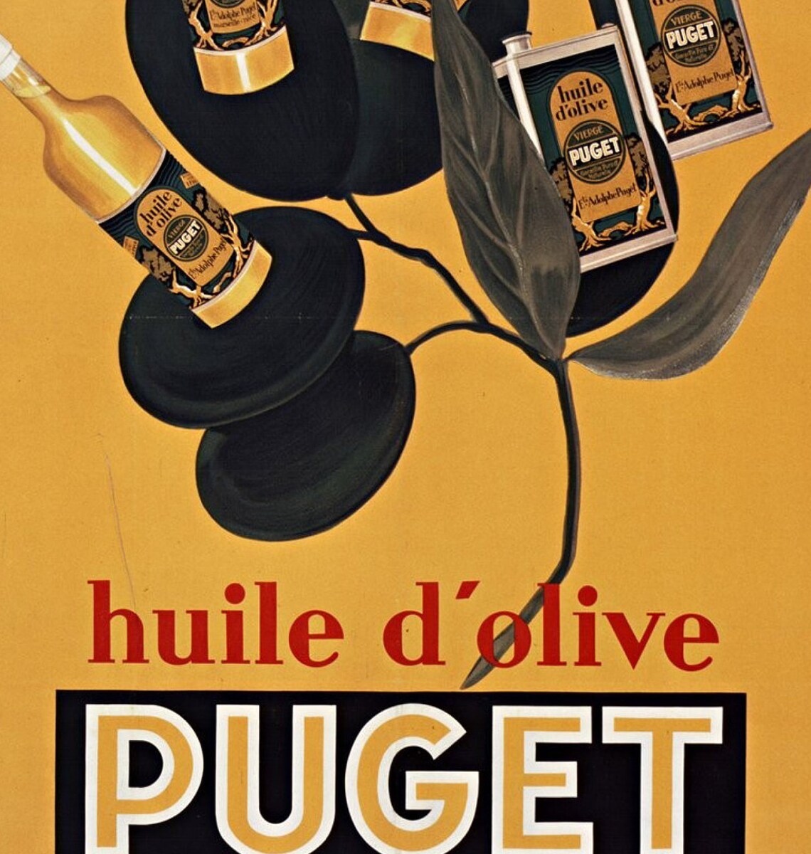 Puget Huile dOlive French Vintage Advertisement Poster Bottles - Image 2