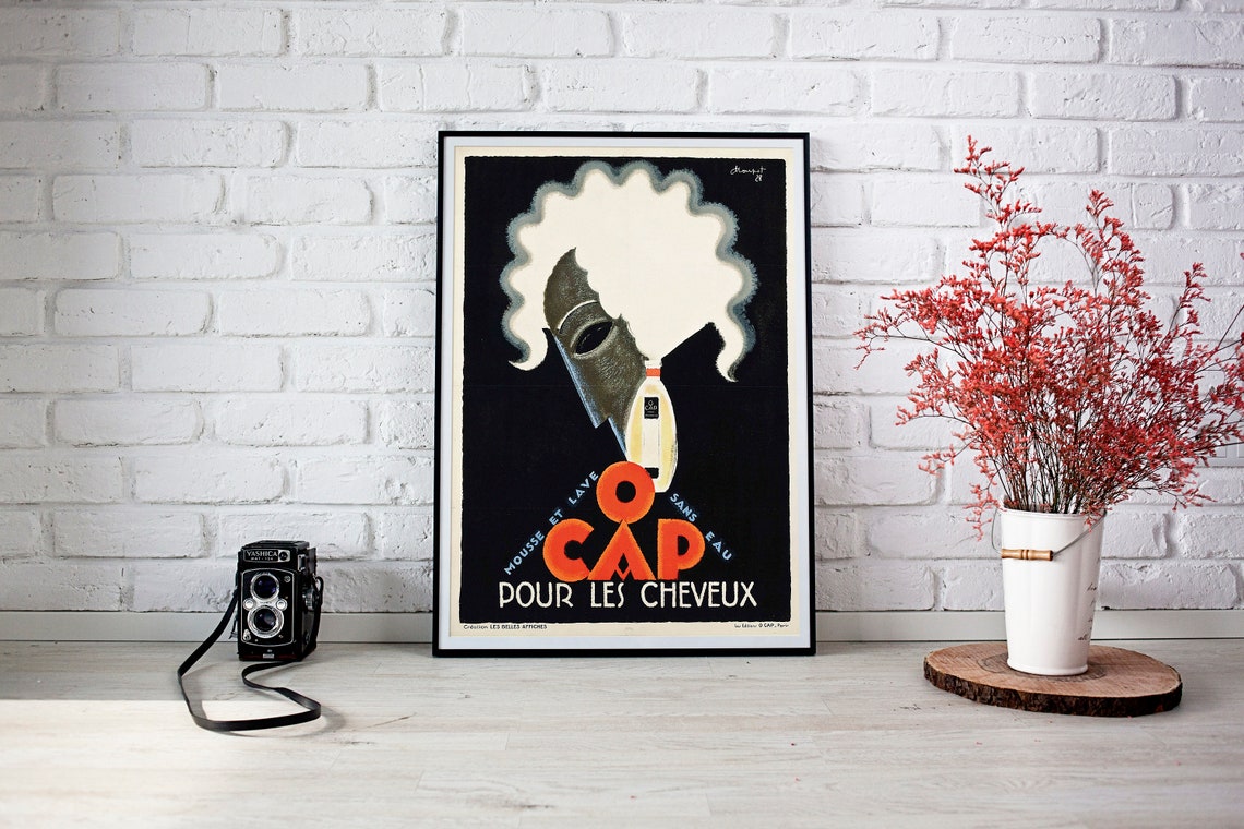 Print Paris Wall Art Barber Print Barbershop Art Hairstylist Art Hairstylist Gift Vintage French Ad French Art - Image 2