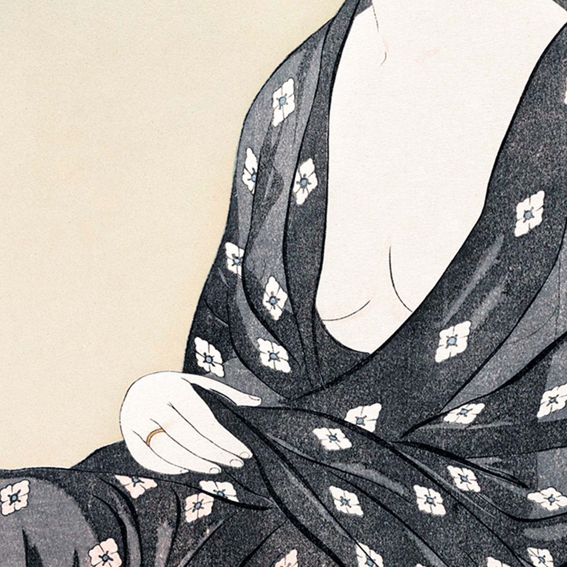 Japanese Vintage Woodblock Print Japanese Print Japan Wall Art Japanese Art Japanese Art Japanese Poster Yokugo No Onna By Goy Hashiguchi - Image 2