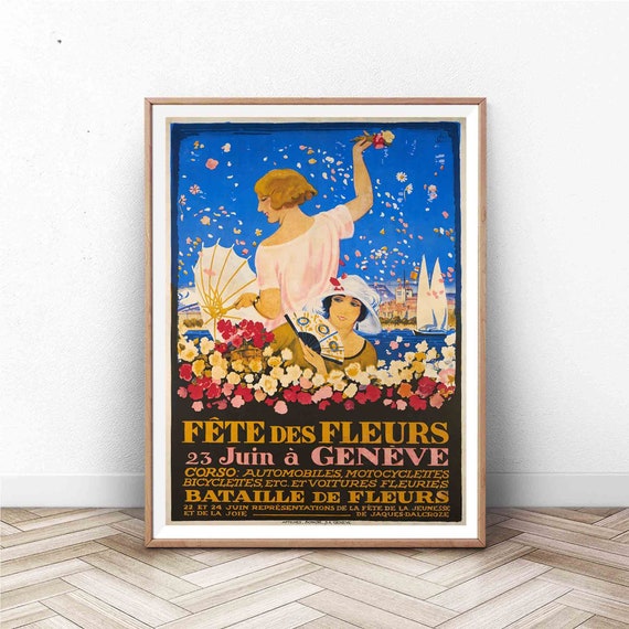 Flower Exhibition Poster A Vintage Swiss Flower Show Poster From The 1920s