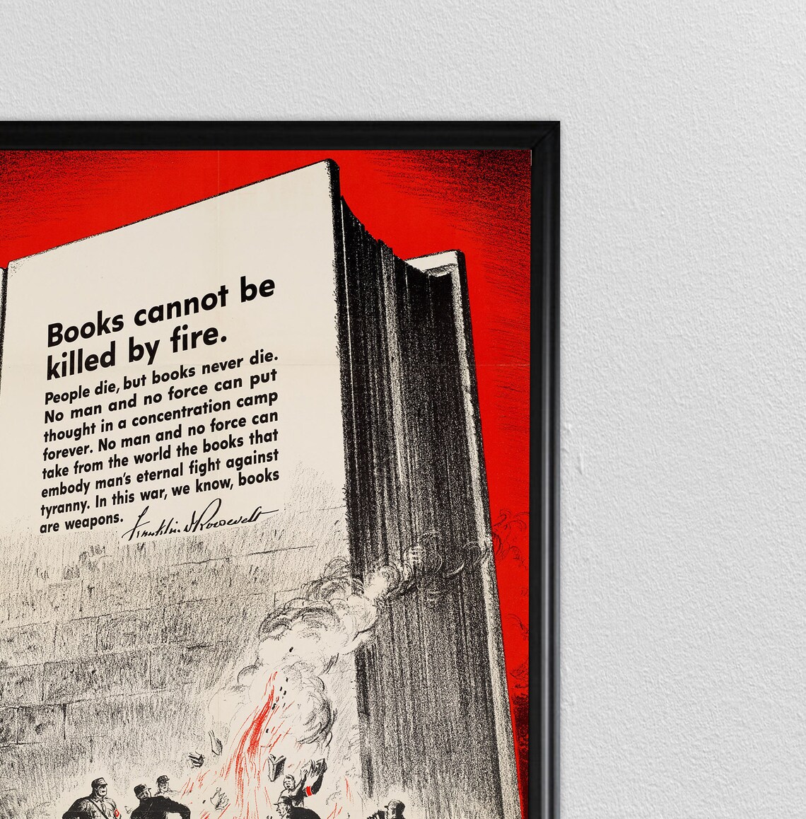 Vintage Literary Quote War Propaganda Poster Print - Image 2