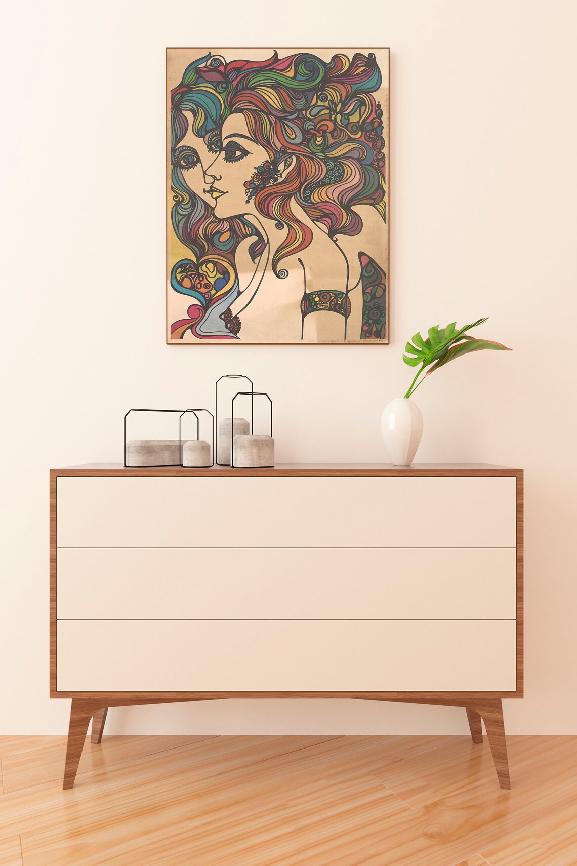 Psychedelic Hippy Concert Art Print, Trippy Style - Image 3