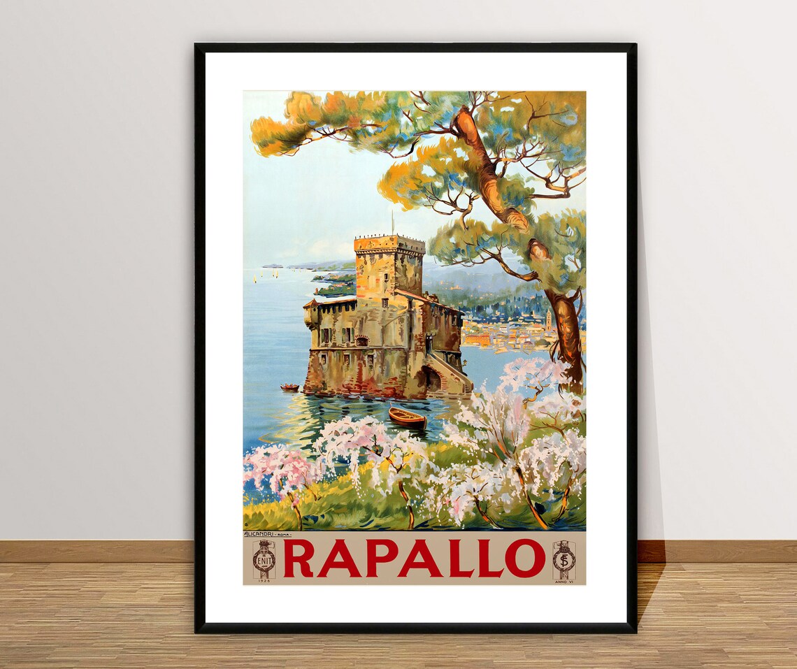Rapallo Italy Vintage Travel Poster, Italian Riviera - Image 2